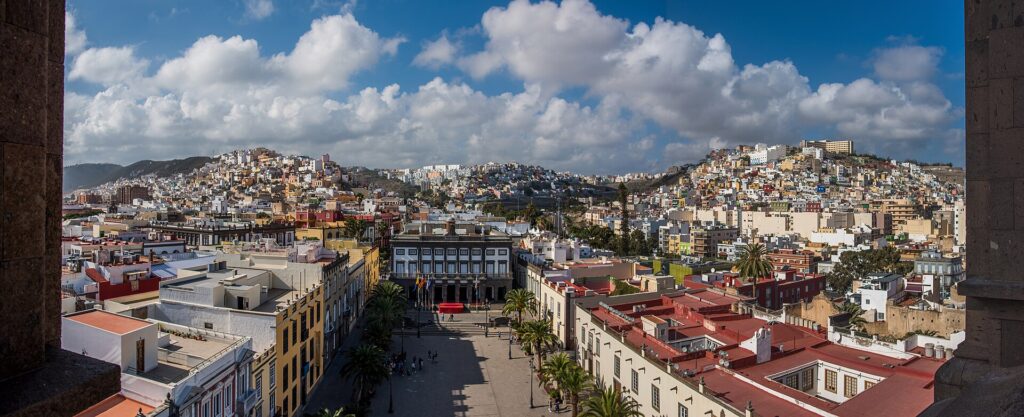 Rooftops of the historic Vegueta district in Las Palmas