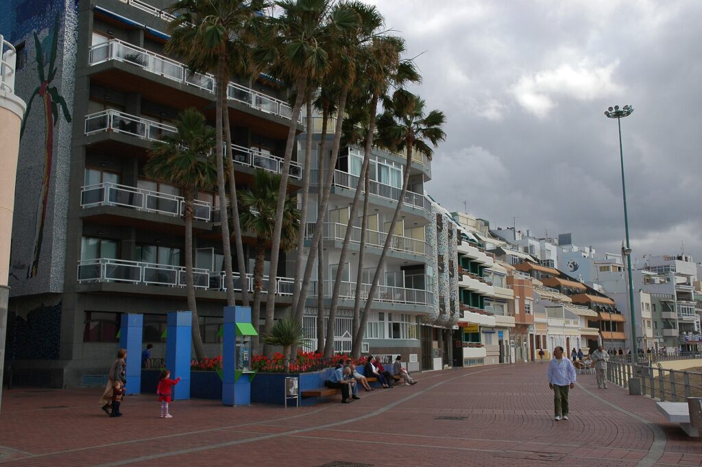 The seafront promenade at Las Canteras, Las Palmas