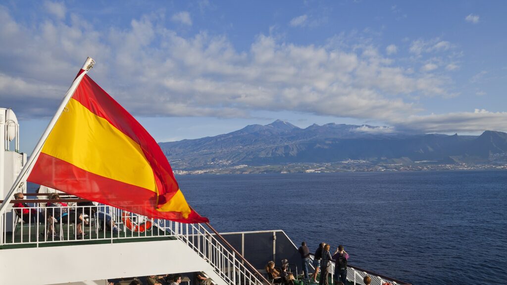 View over Los Cristianos in the south of Tenerife